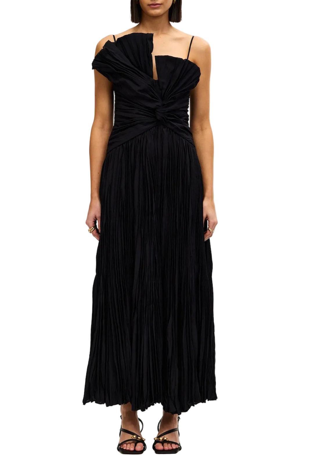 acler black dress ISLA COLUMN MIDI DRESS