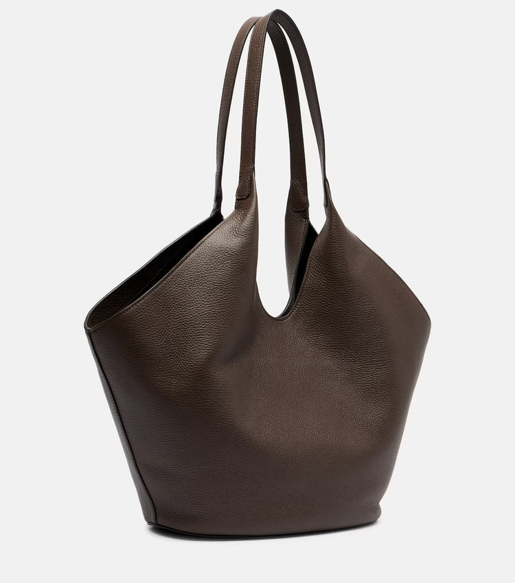 Aesther Ekme-Leather Phantom Tote Bag Chestnut-dgallerystore