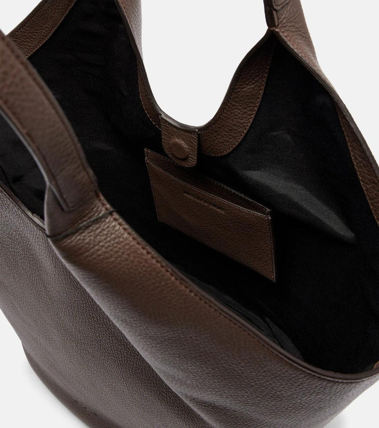 Aesther Ekme-Leather Phantom Tote Bag Chestnut-dgallerystore