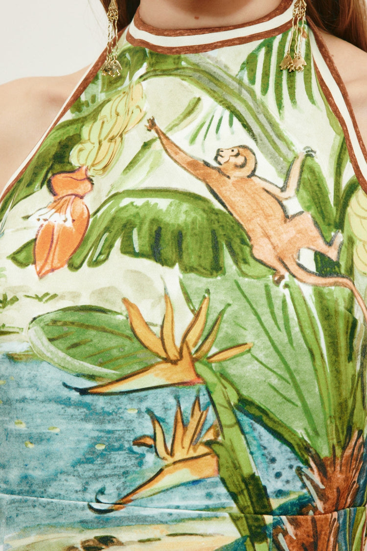 Alemais-Toucan tango halter mini dress-dgallerystore