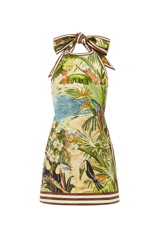 Alemais-Toucan tango halter mini dress-dgallerystore