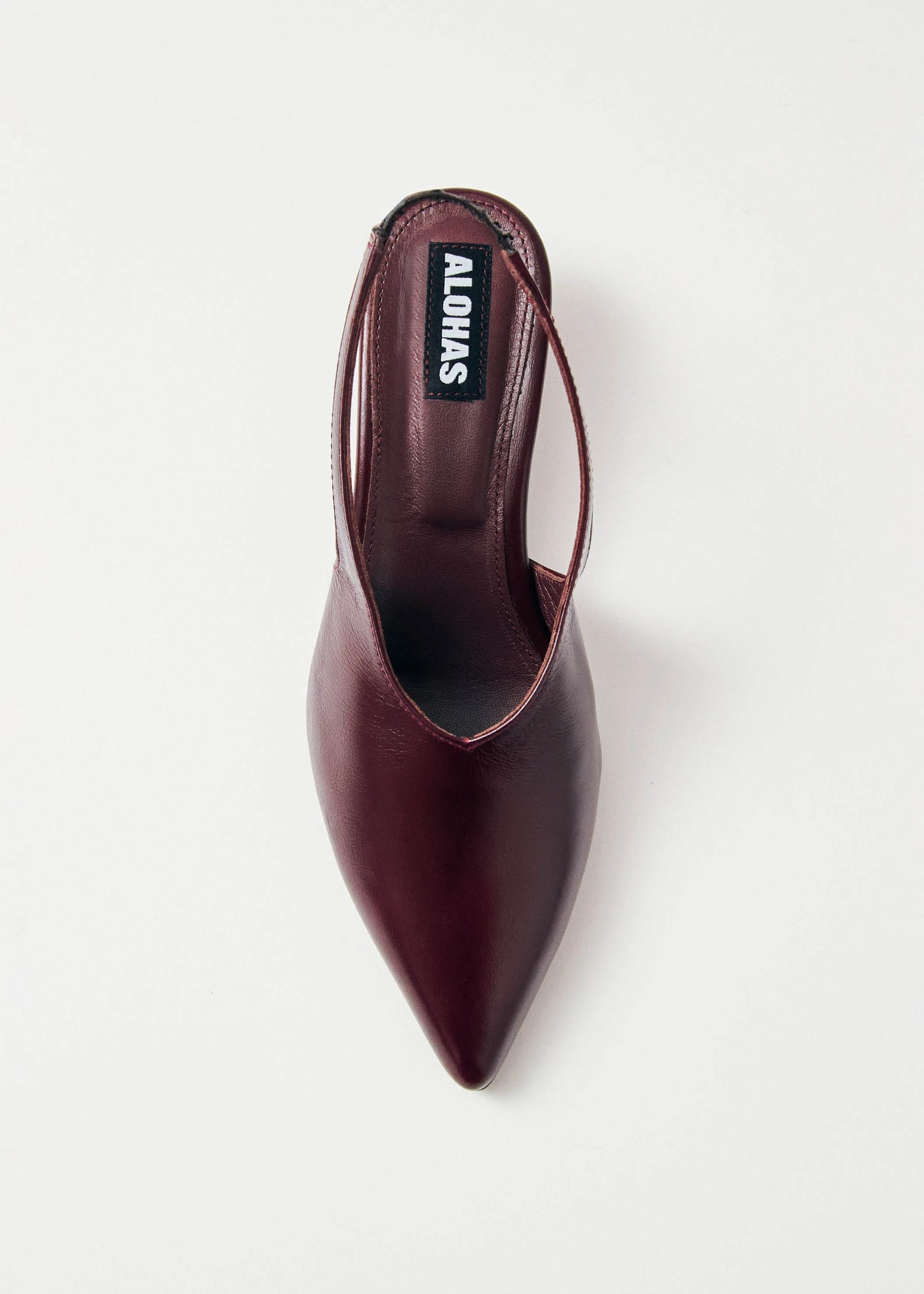 Alohas-Eros Burgundy Leather Pumps-dgallerystore