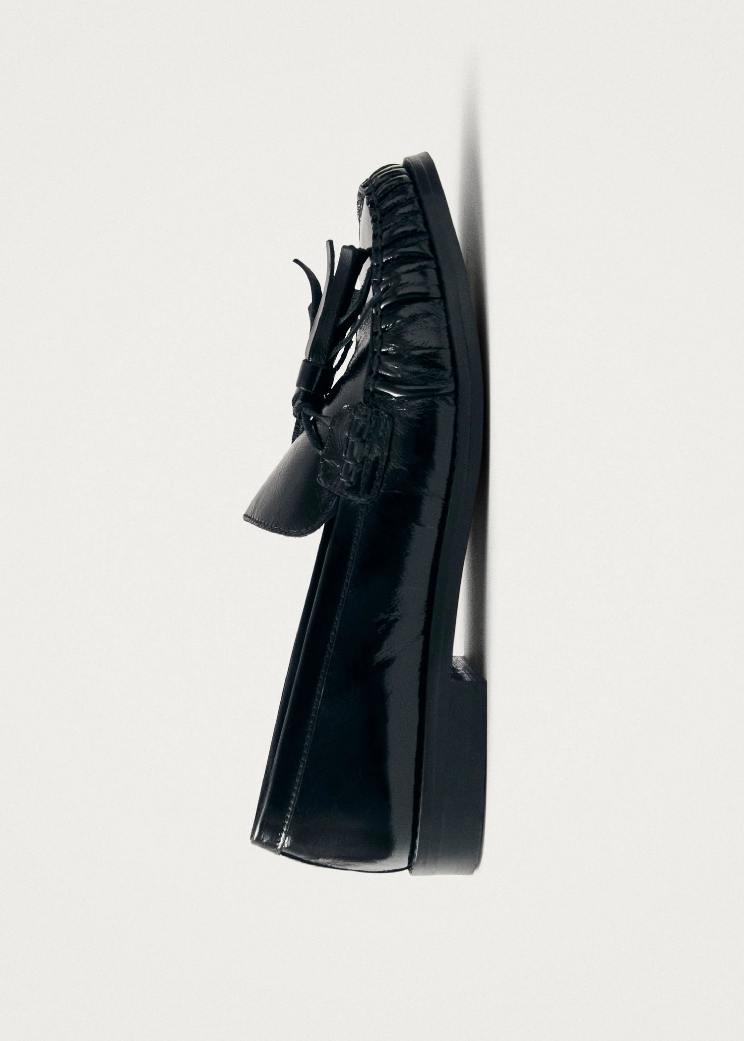 Alohas-Marietta Patent Black Leather Loafers-dgallerystore