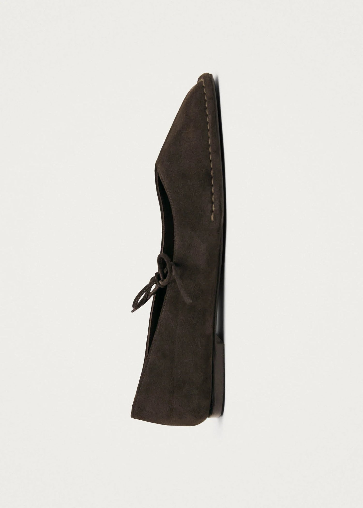 Alohas-Sway Suede Coffee Brown Leather Ballet Flats-dgallerystore