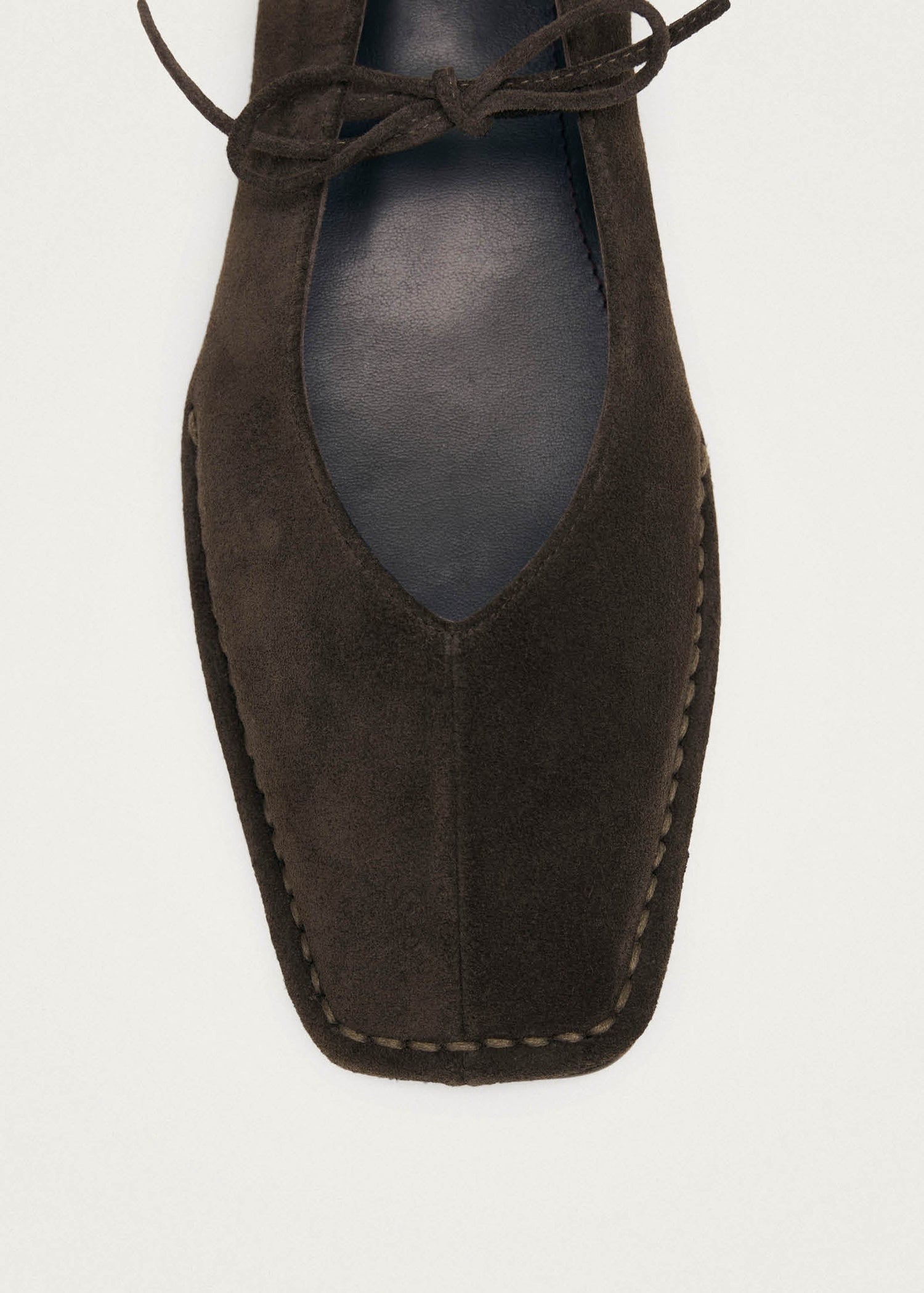 Alohas-Sway Suede Coffee Brown Leather Ballet Flats-dgallerystore