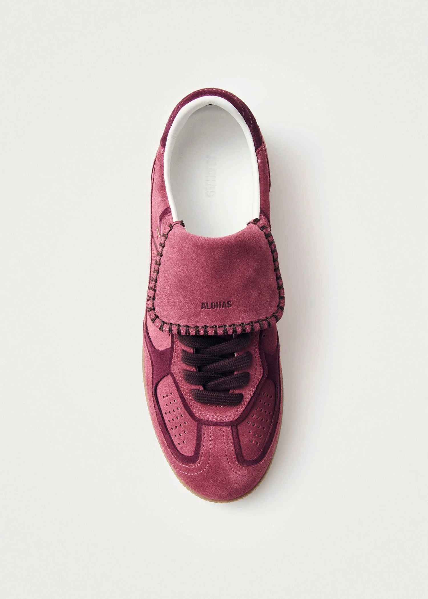 Alohas-Tb.490 Club Suede Raspberry Leather Sneakers-dgallerystore