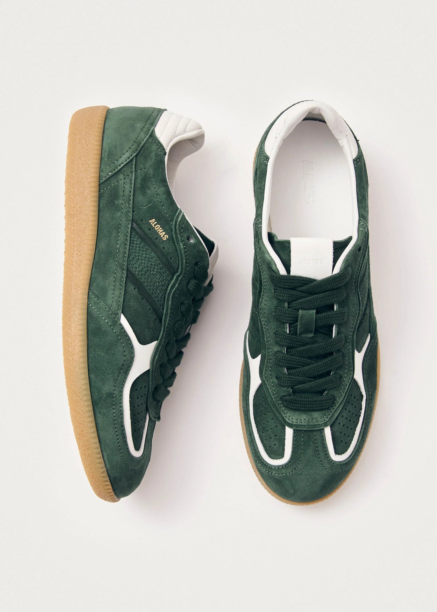 Alohas-Tb.490 Rife Forest Green Leather Sneakers-dgallerystore