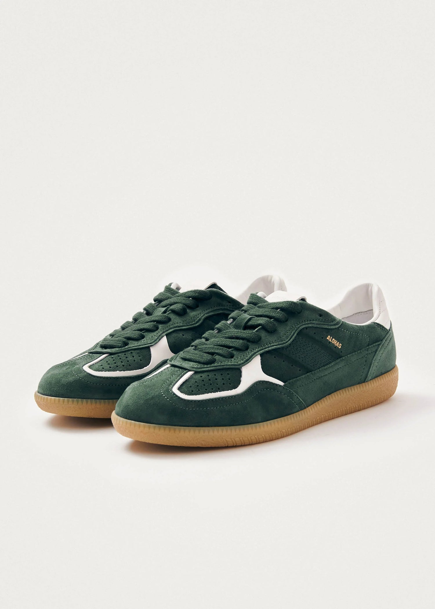 Alohas-Tb.490 Rife Forest Green Leather Sneakers-dgallerystore