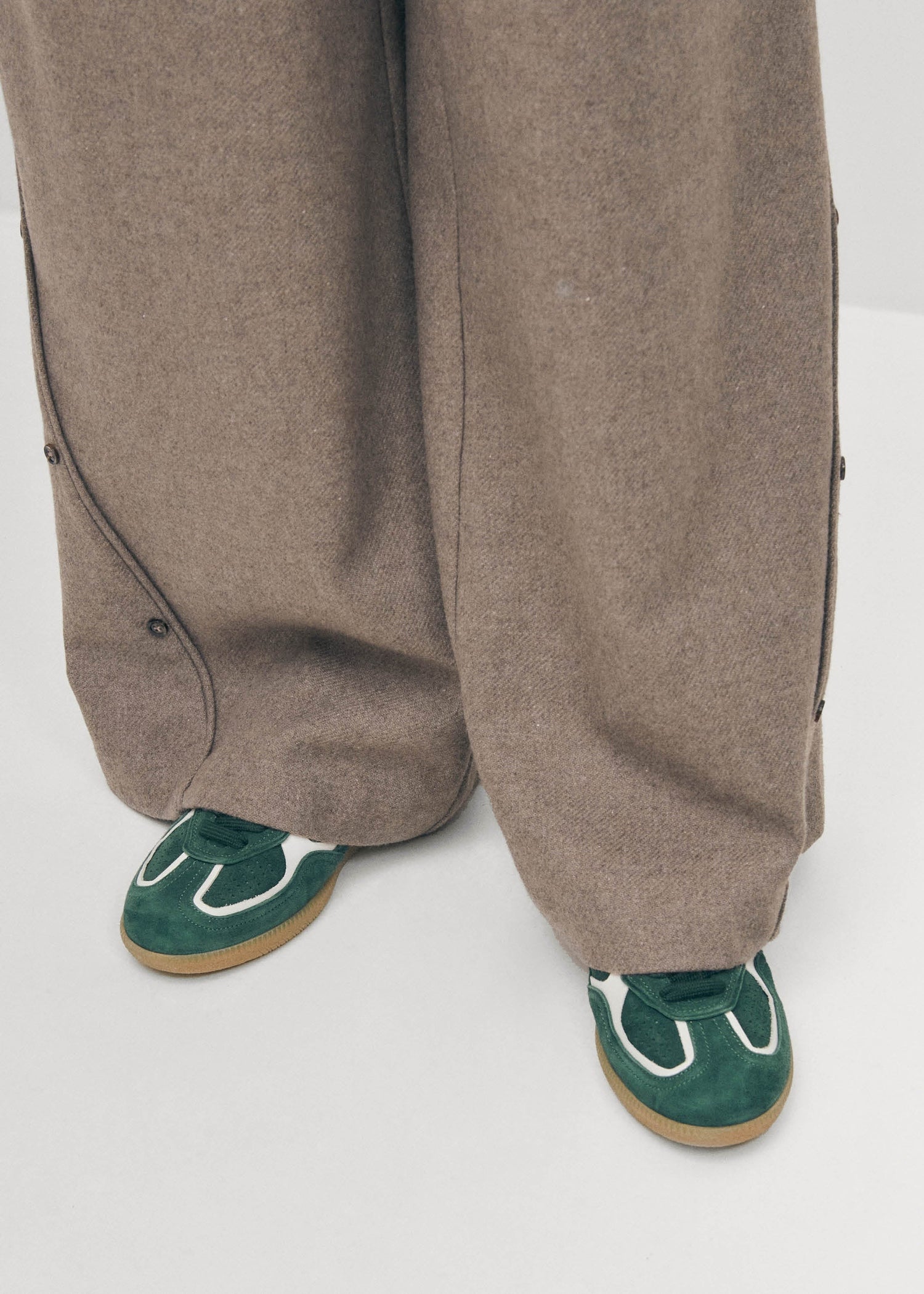 Alohas-Tb.490 Rife Forest Green Leather Sneakers-dgallerystore