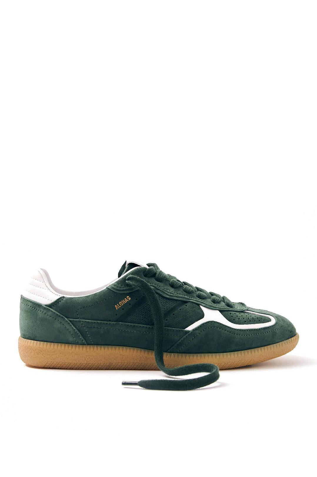 Alohas-Tb.490 Rife Forest Green Leather Sneakers-dgallerystore
