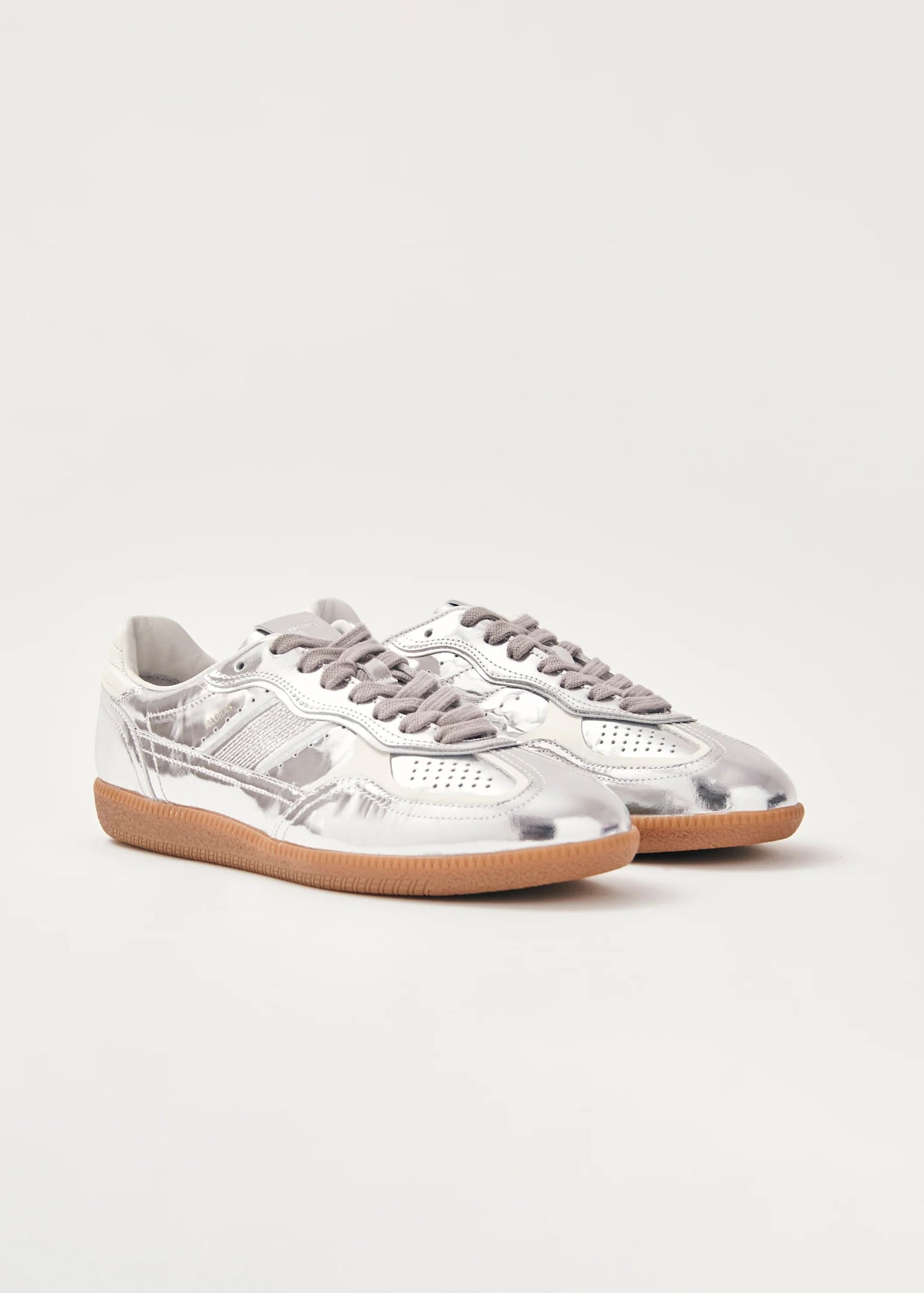 Alohas-Tb.490 Rife Shimmer Silver Cream Leather Sneakers-dgallerystore