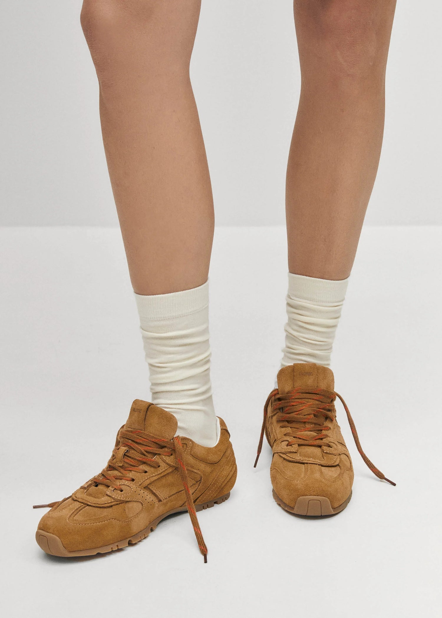 Alohas-Tb.56 Suede Tan Leather Sneakers-dgallerystore
