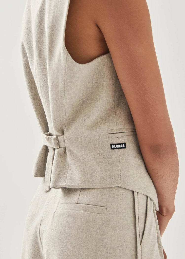 Alohas-Totti Cream Vest-dgallerystore