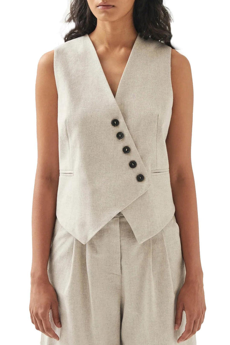 Alohas-Totti Cream Vest-dgallerystore