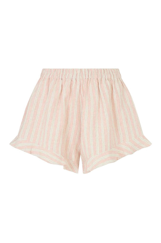 Arkitaip-The paula ruffled shorts in striped rose-dgallerystore