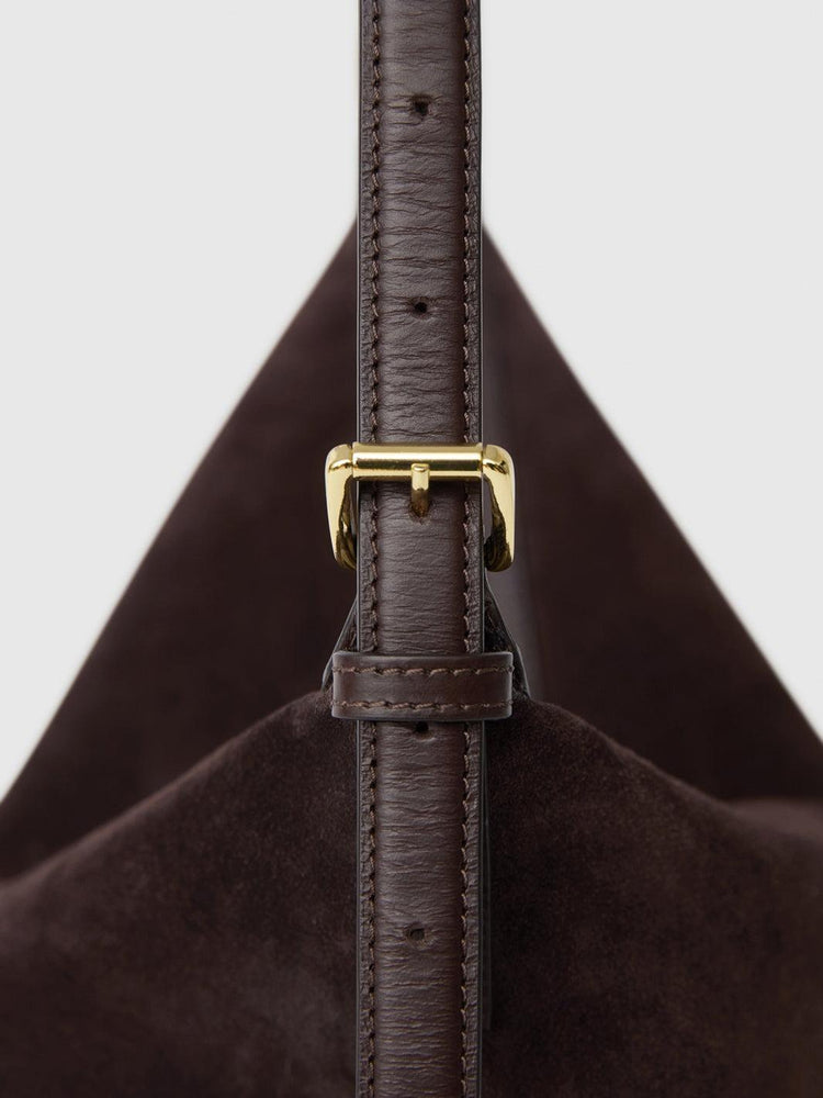 Atp Atelier-Castellare walnut suede shoulder bag-dgallerystore
