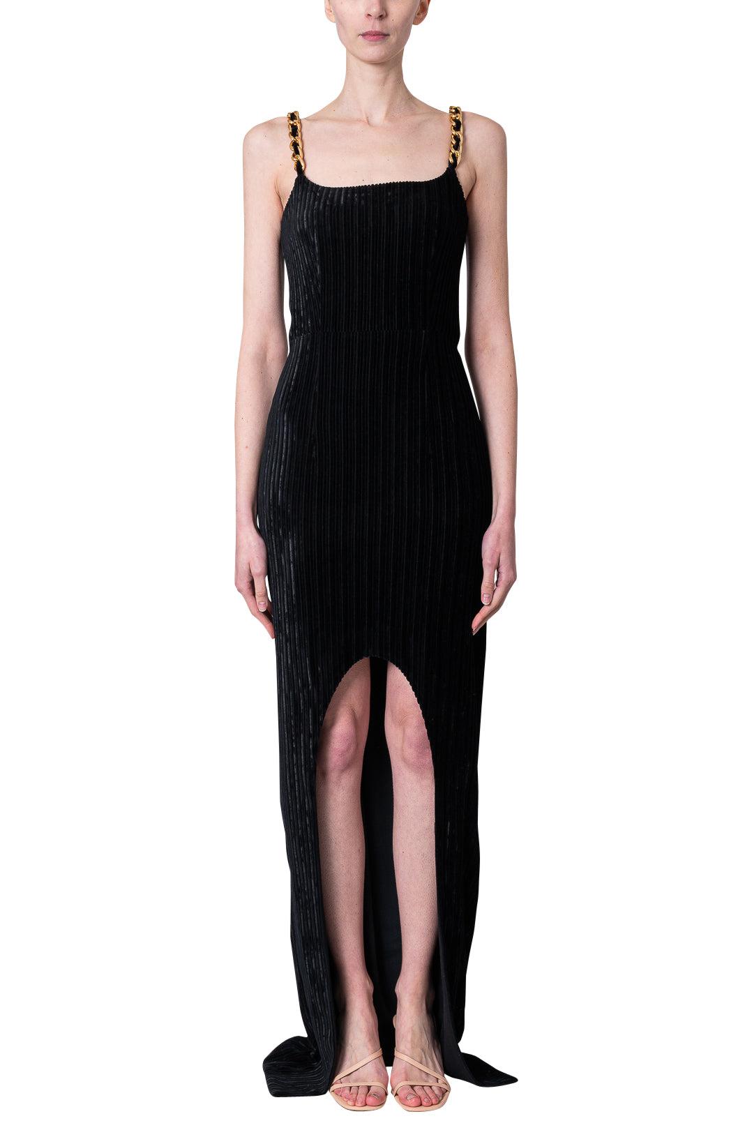 Long Dress with Chain Details