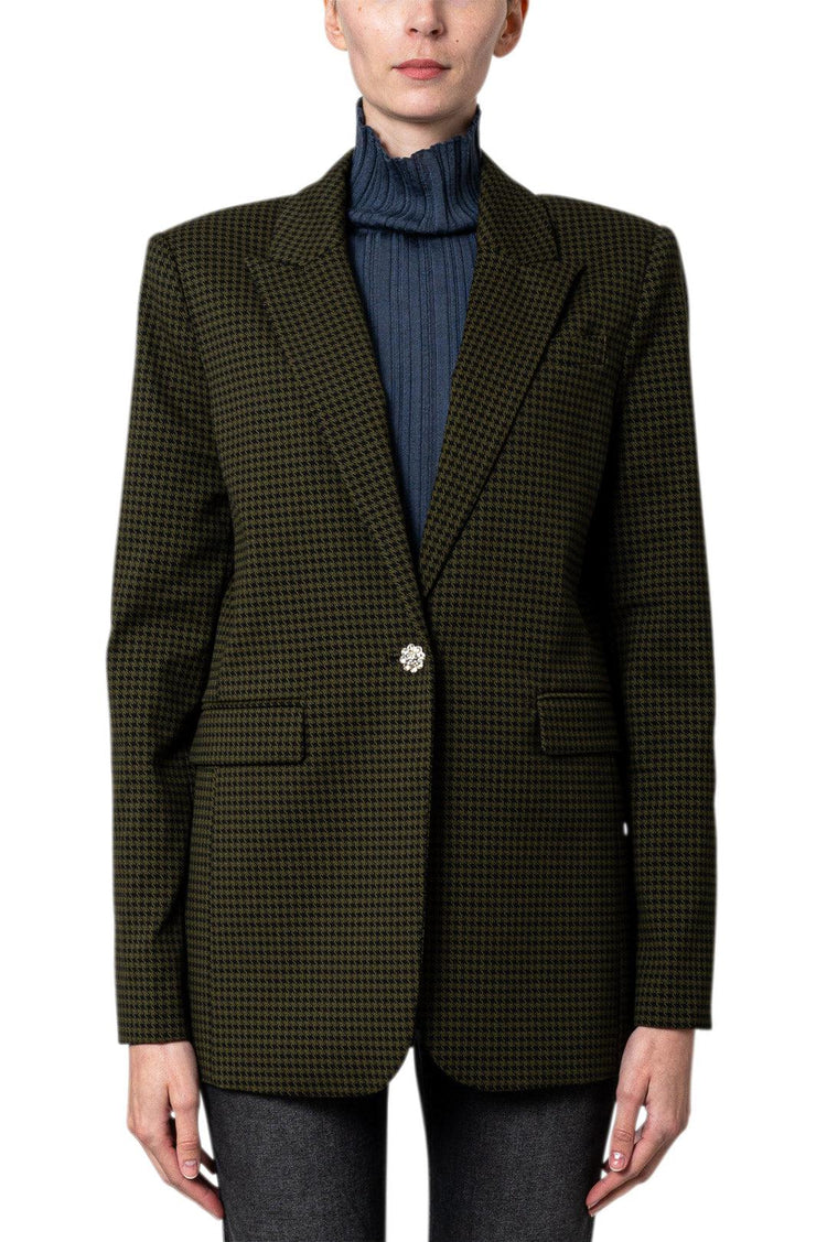 Custommade-Single Breasted Pied de Poule Blazer-dgallerystore