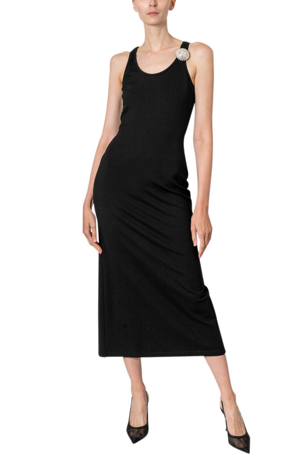 david koma midi dress David Koma - Crystal Embroidered Ball Tank Midi Dress
