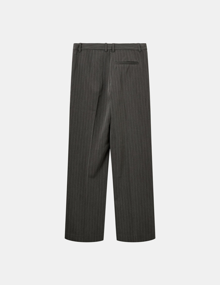 Designers Remix-Steven Straight Pants Grey/White Pinstripes-dgallerystore
