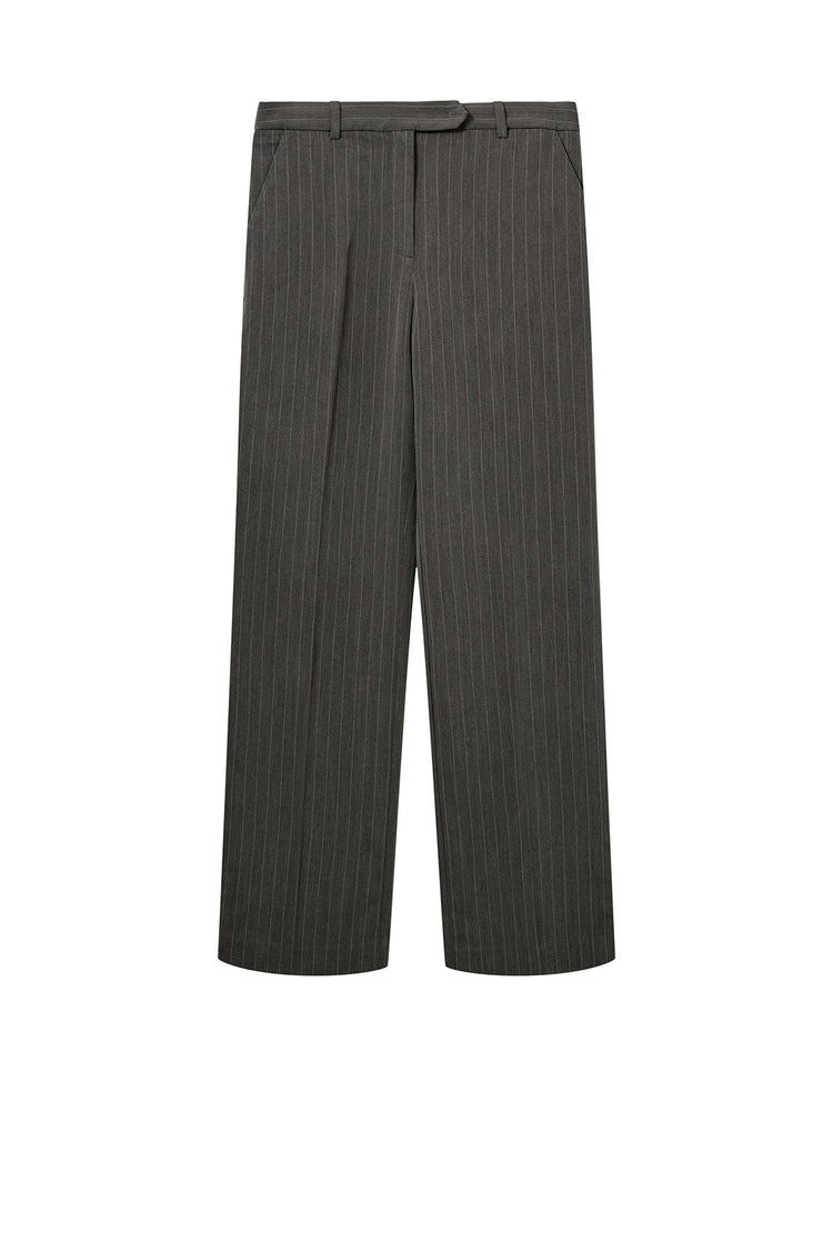 Designers Remix-Steven Straight Pants Grey/White Pinstripes-dgallerystore