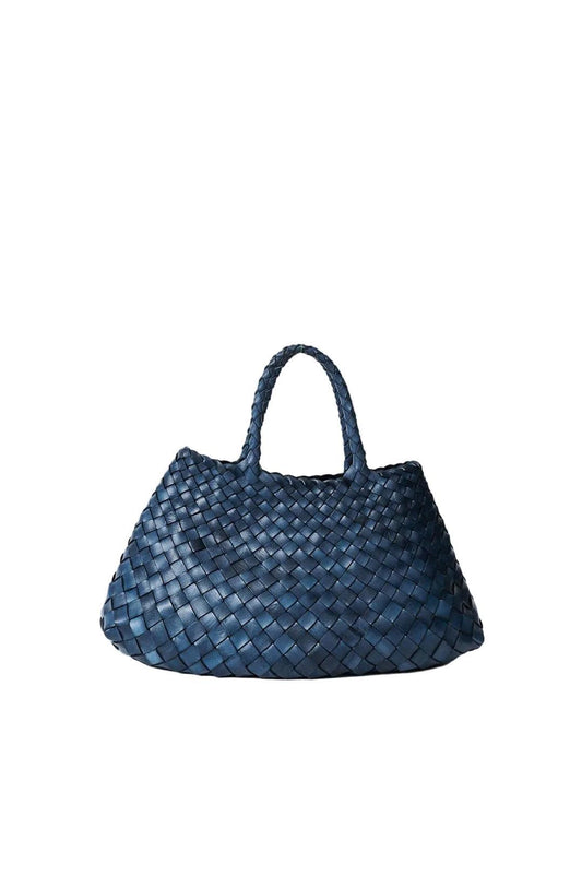 Dragon Diffusion-Santa croce small bag woven navy-dgallerystore