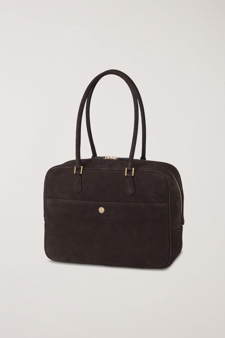 Dunst-Classic 28 suede bag deep brown-dgallerystore
