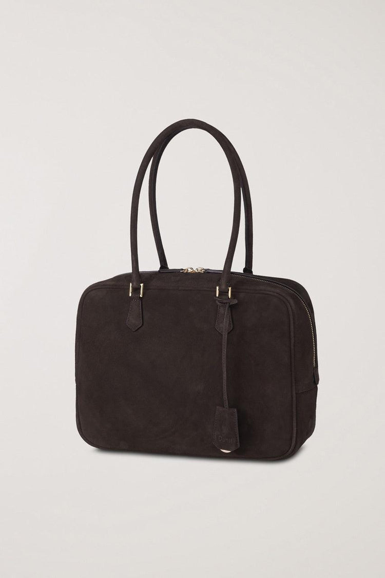 Dunst-Classic 28 suede bag deep brown-dgallerystore