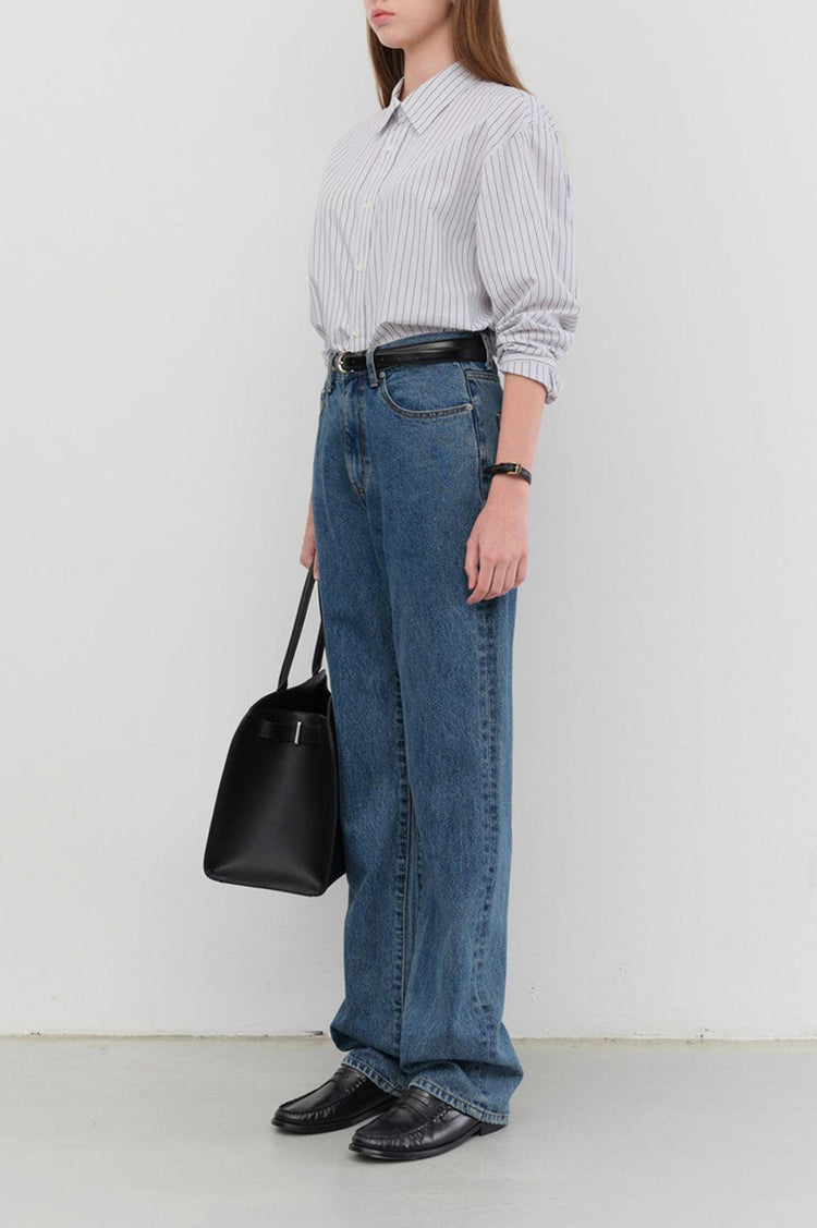 Dunst-Essential straight full length jeans classic blue-dgallerystore