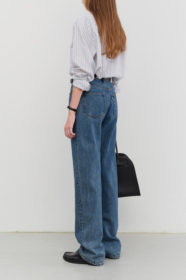 Dunst-Essential straight full length jeans classic blue-dgallerystore