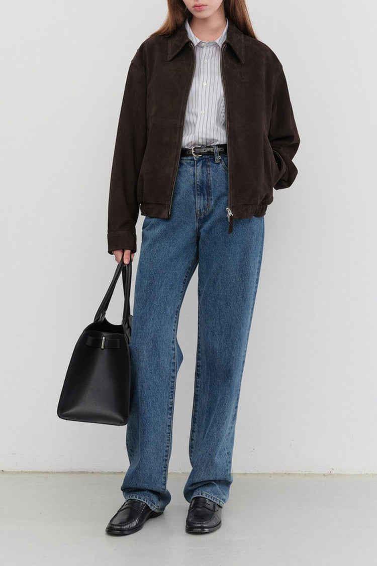 Dunst-Essential straight full length jeans classic blue-dgallerystore