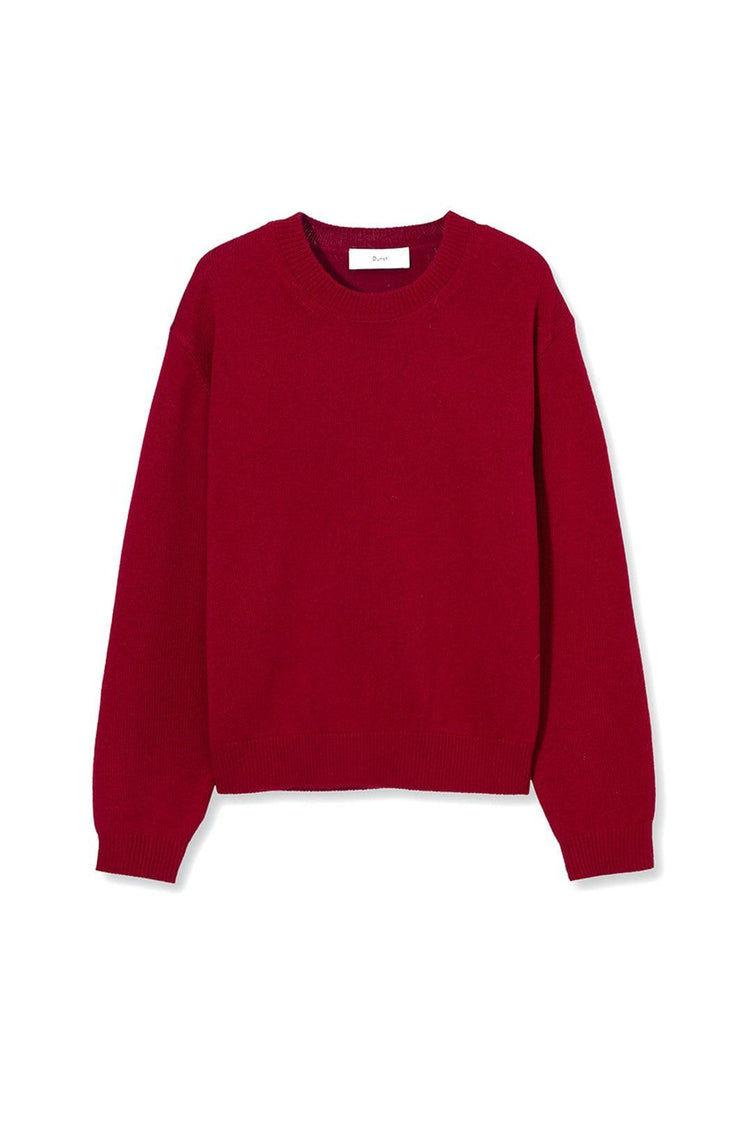 Dunst-Unisex cashmere crewneck sweater red-dgallerystore