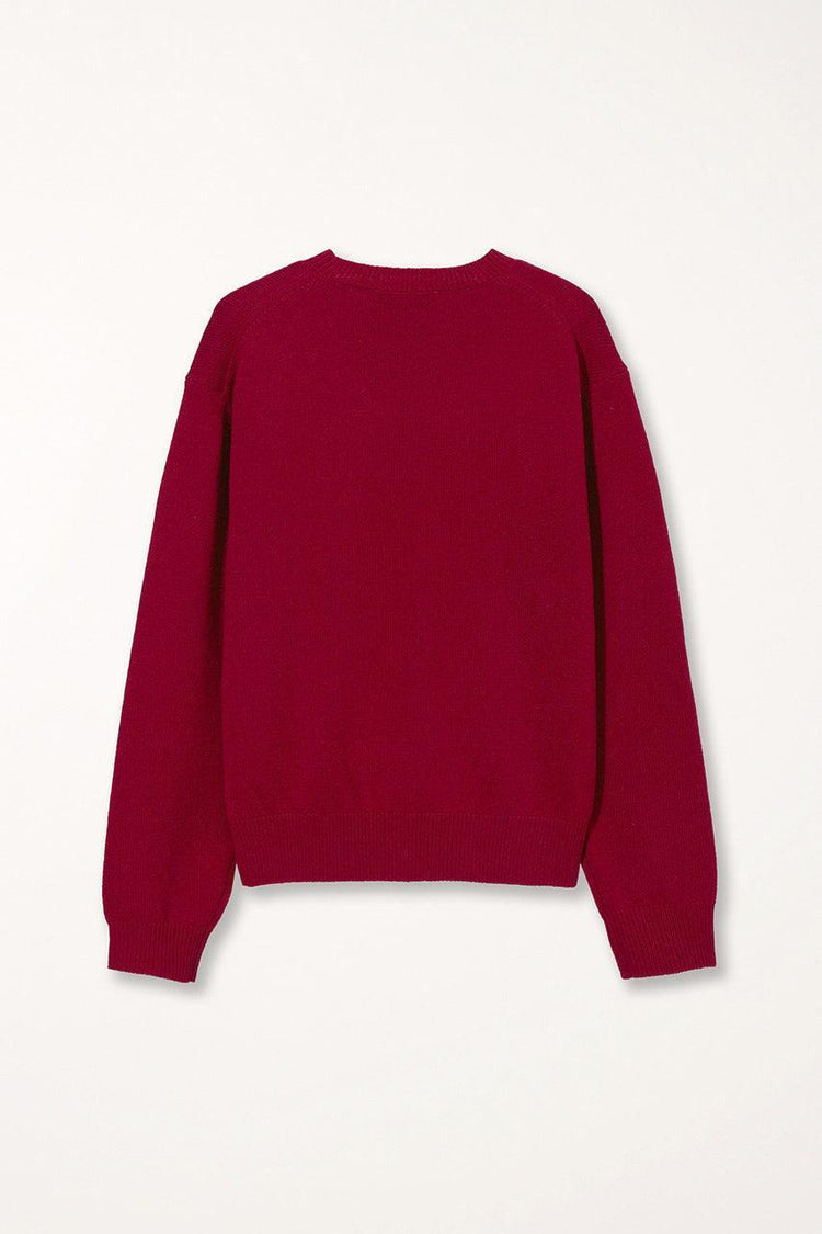 Dunst-Unisex cashmere crewneck sweater red-dgallerystore