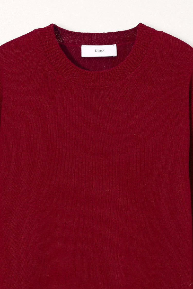 Dunst-Unisex cashmere crewneck sweater red-dgallerystore