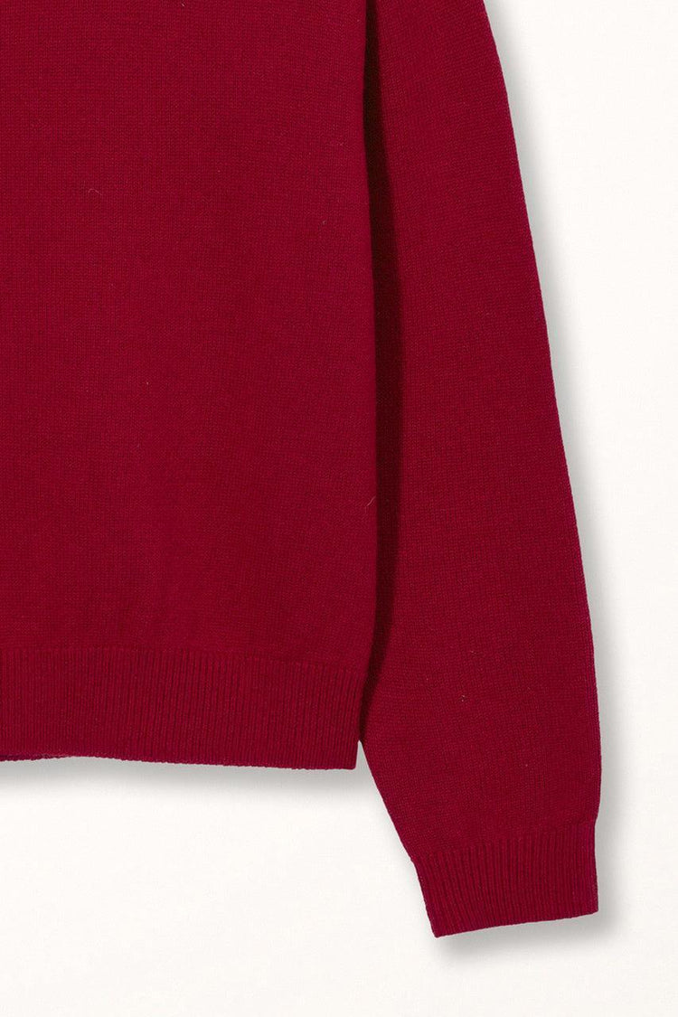 Dunst-Unisex cashmere crewneck sweater red-dgallerystore