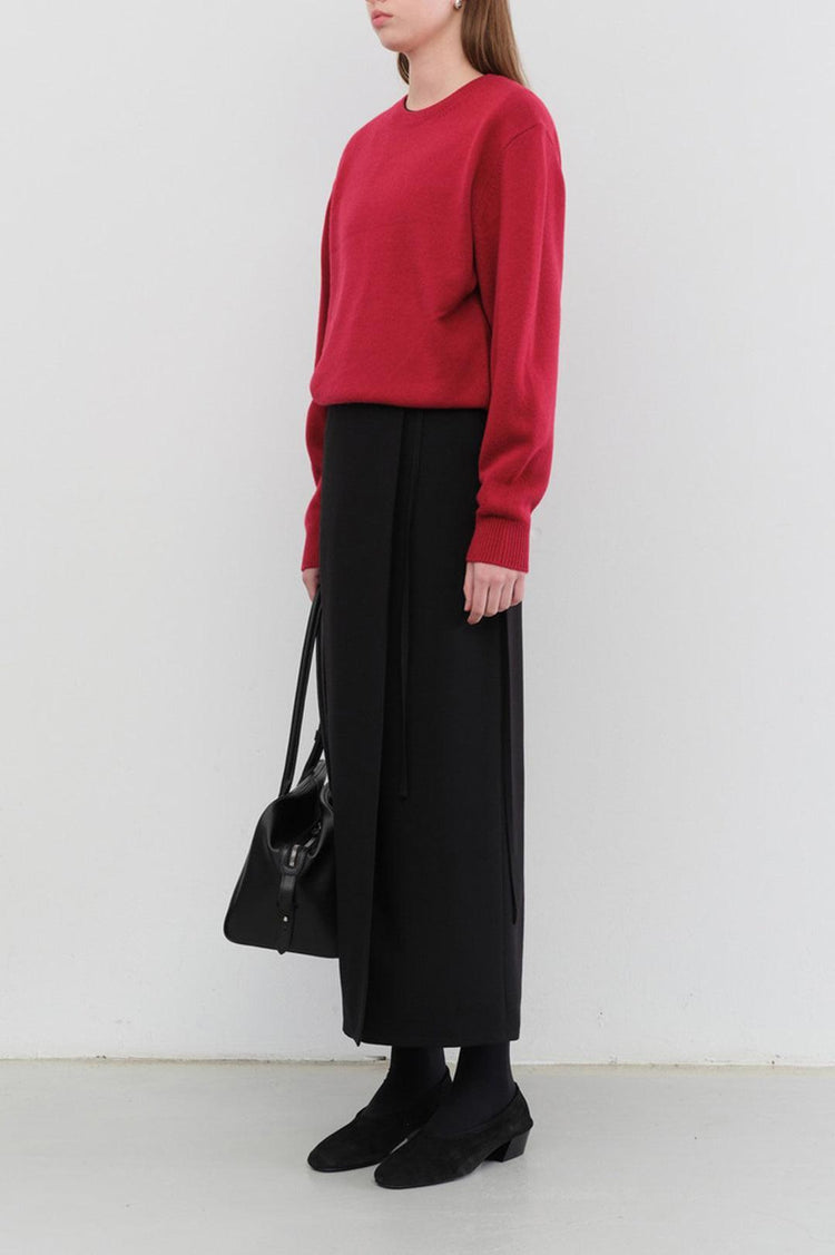 Dunst-Unisex cashmere crewneck sweater red-dgallerystore