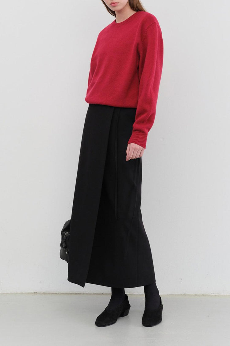 Dunst-Unisex cashmere crewneck sweater red-dgallerystore