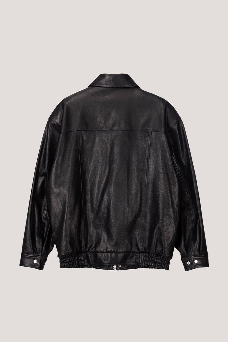 Dunst-Unisex oversized vintage leather blouson black-dgallerystore