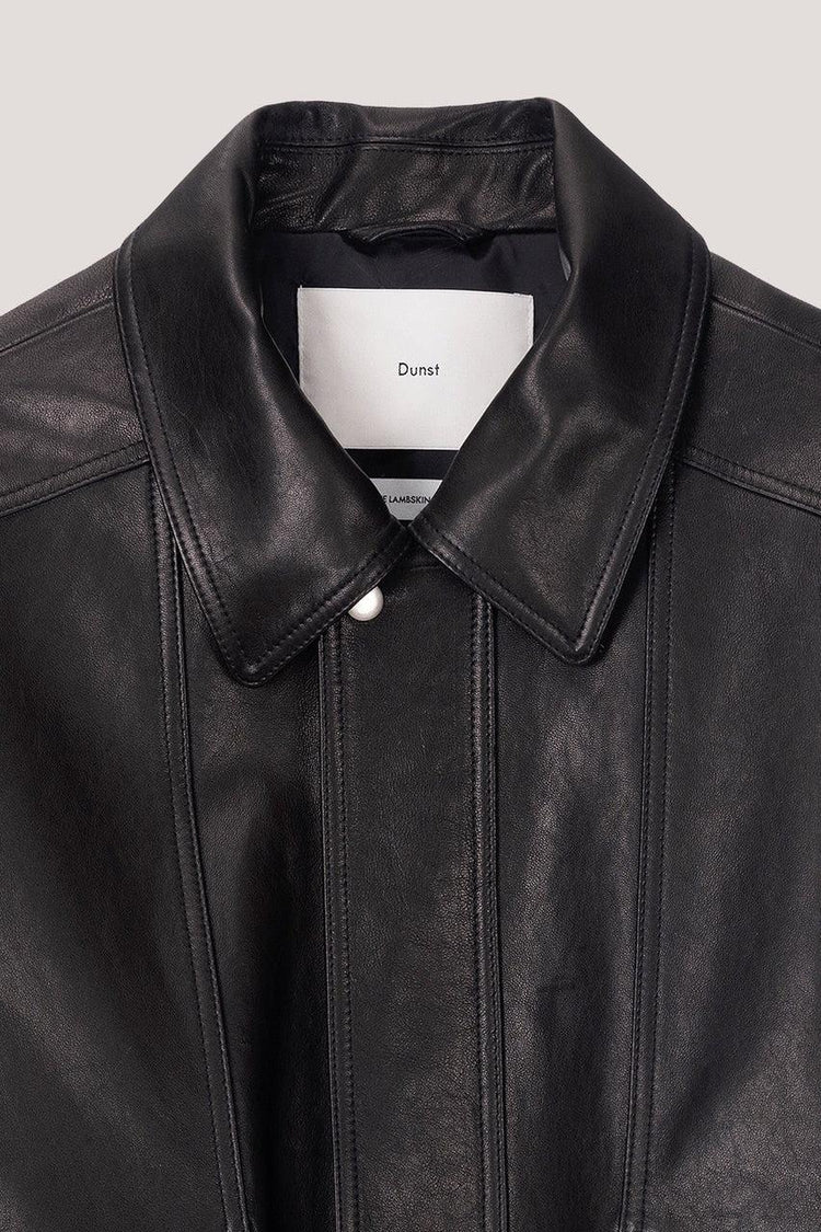 Dunst-Unisex oversized vintage leather blouson black-dgallerystore