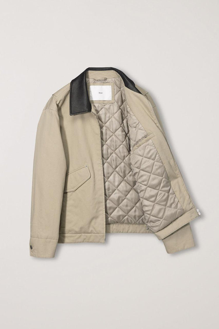 Dunst-Unisex vintage padded work jacket beige-dgallerystore