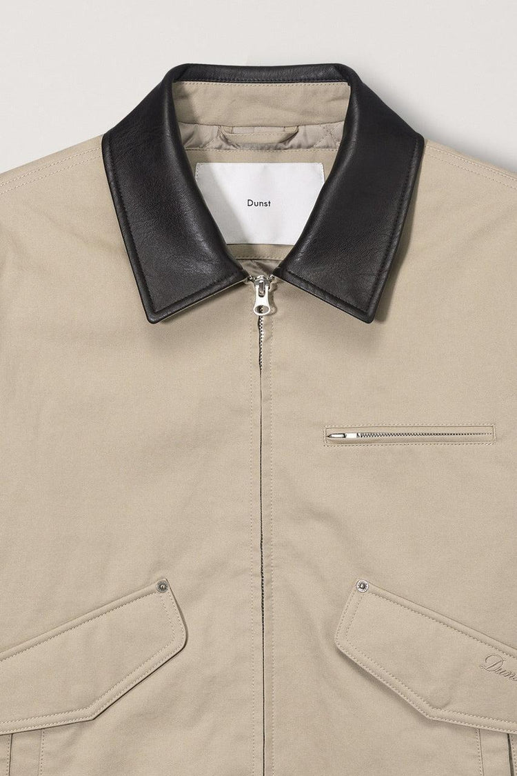 Dunst-Unisex vintage padded work jacket beige-dgallerystore