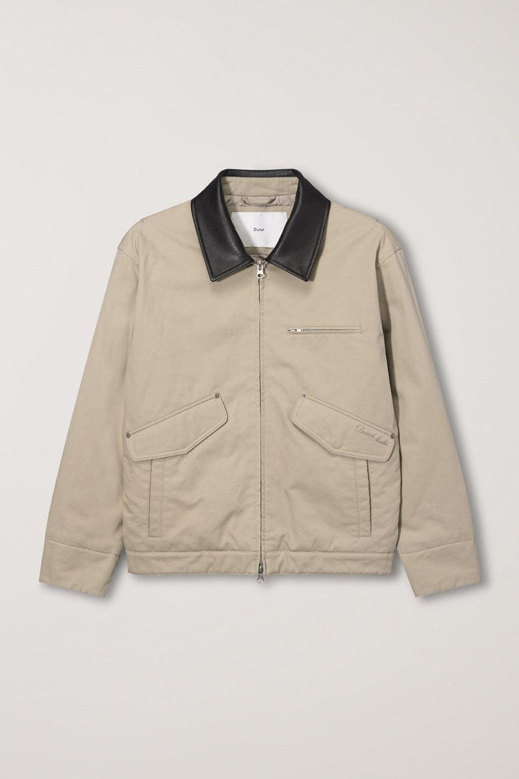 Dunst-Unisex vintage padded work jacket beige-dgallerystore