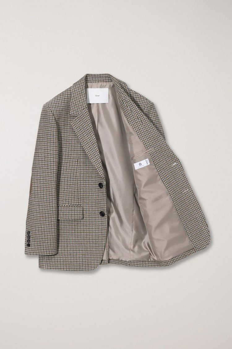 Dunst-Unisex vintage tailored wool blazer beige check-dgallerystore