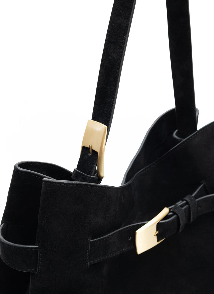 Elleme-Belt Bag Suede Black-dgallerystore