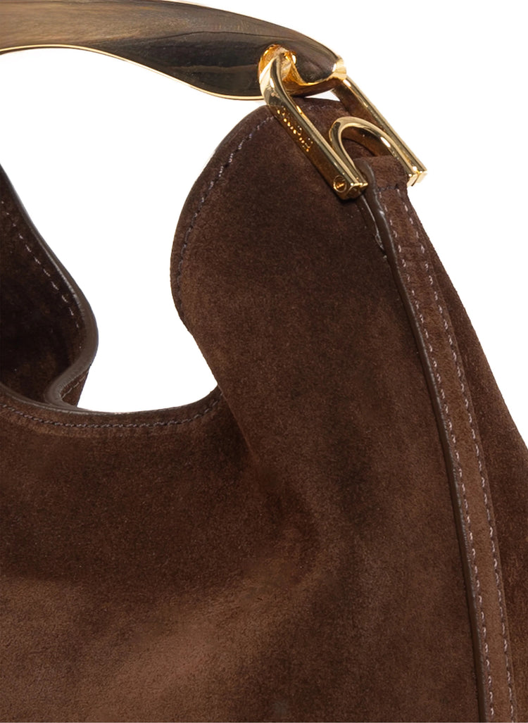 Elleme-Small Boomerang Suede Brownie-dgallerystore