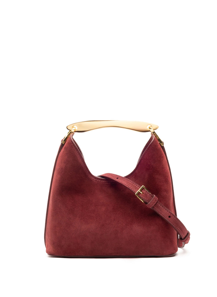 Elleme-Small Boomerang Suede Burgundy-dgallerystore