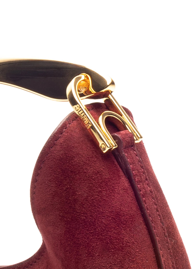 Elleme-Small Boomerang Suede Burgundy-dgallerystore
