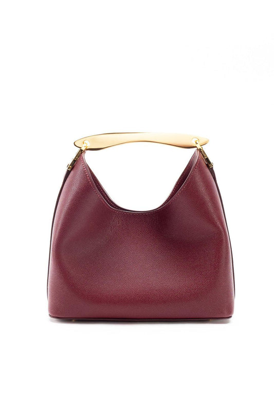 Elleme-Small boomerang caviar leather burgundy-dgallerystore