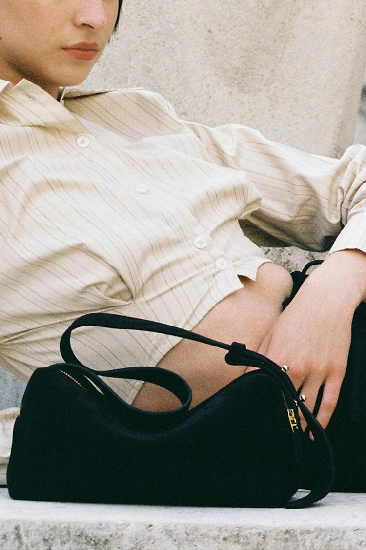 Elleme-Trousse Suede Black-dgallerystore
