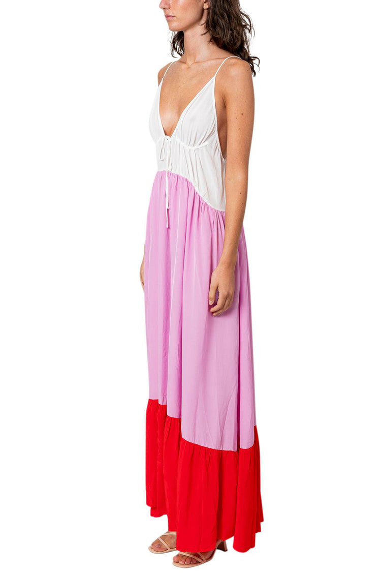 Evarae-Rouched Long Dress-dgallerystore